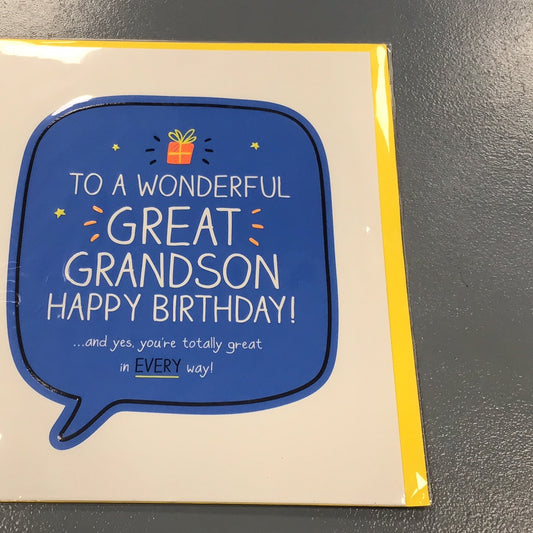 Grandson Birthday Card - Pigment