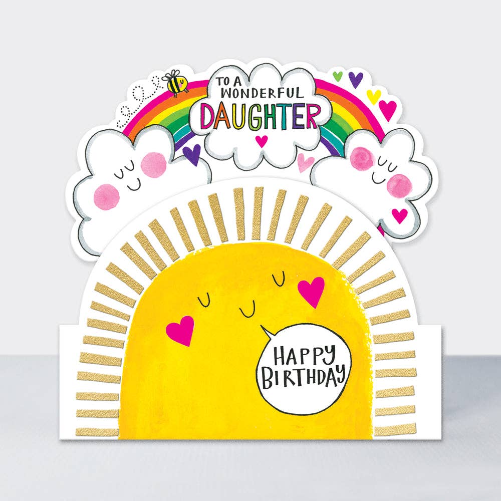 Side by Side - Wonderful Daughter/H B'day Sunshine Rainbows