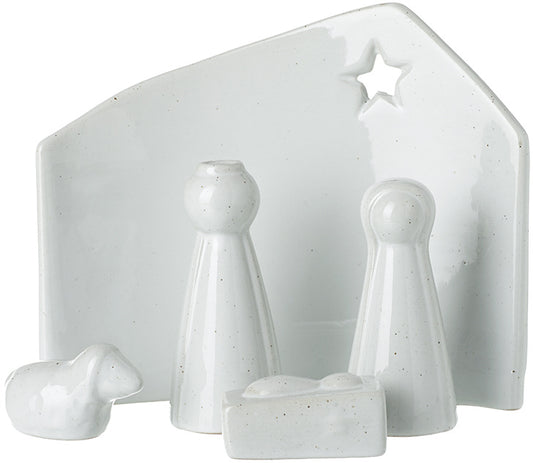 White Nativity Scene