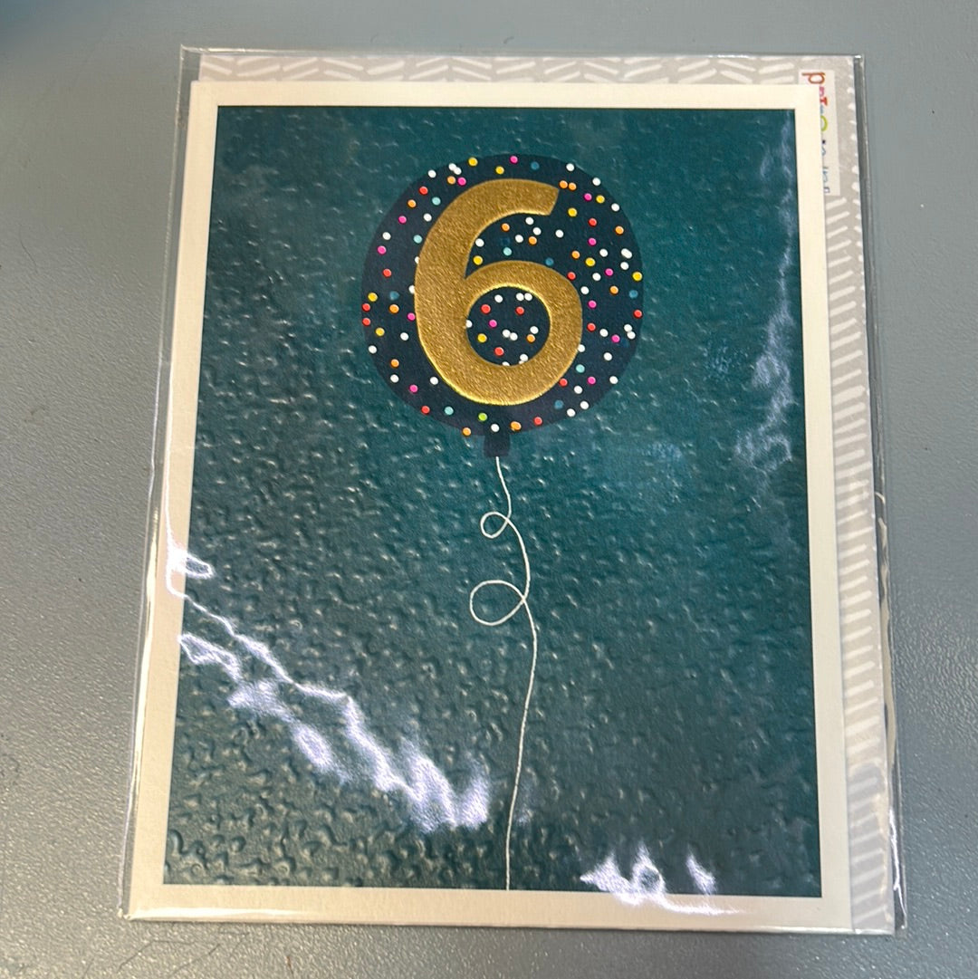 6th Birthday Card - Papersalad