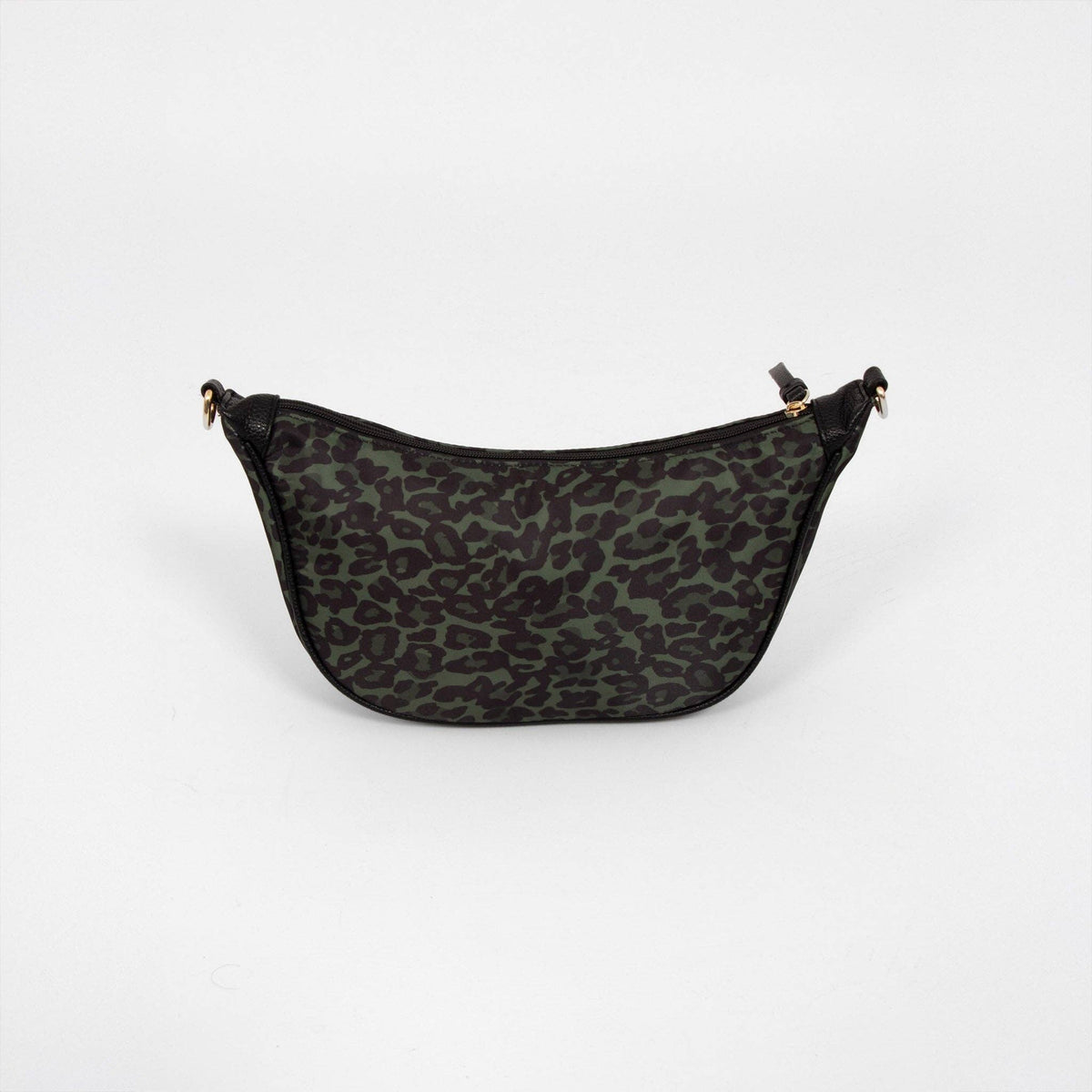 Half Moon Crossbody Bag - Khaki Leopard Print