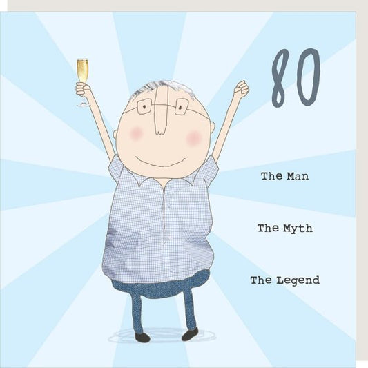 80th Happy Birthday Card - Rosie Made A Thing