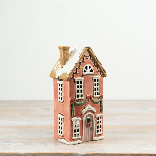 Tall Christmas Tealight House, 23cm