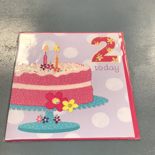 2nd girl birthday card
