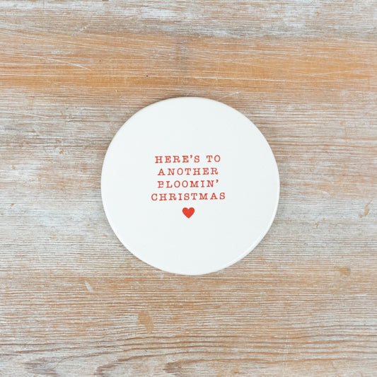 Here's to Another Blooming Christmas Coaster, 10cm