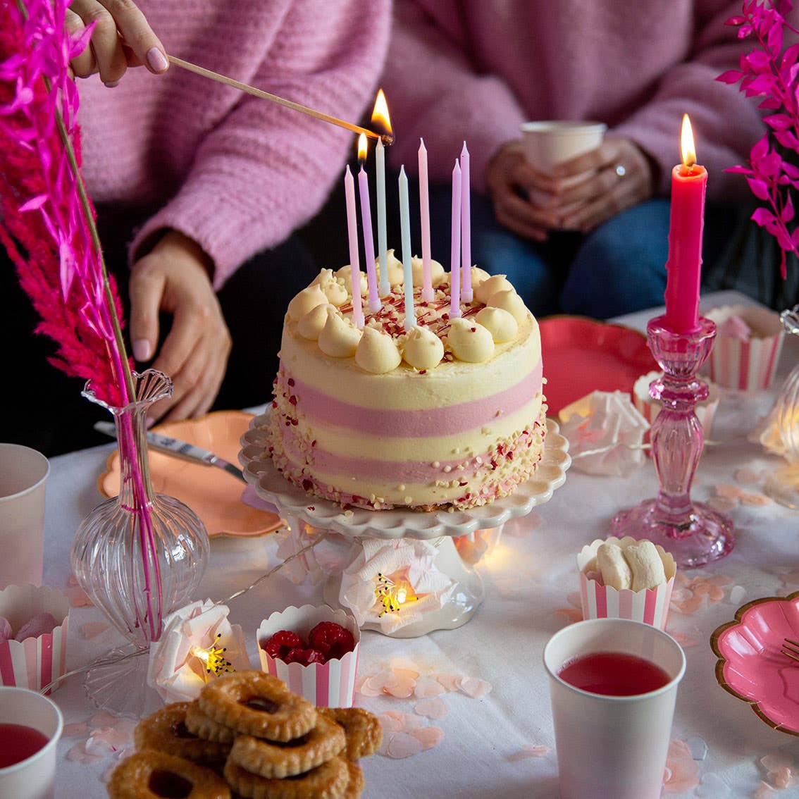 Long Pastel Colour Birthday Candles - 16 Pack