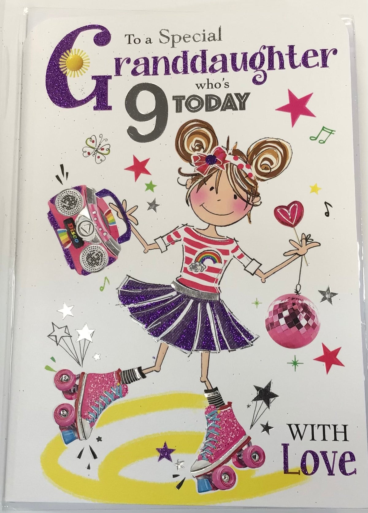 Granddaughter Birthday Card Age 9 - Jonny Javelin