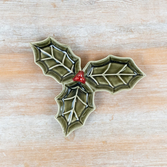 Holly Christmas Dish, 22.5cm