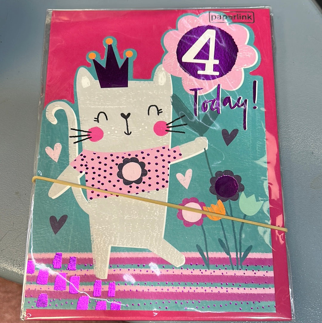 4th Birthday Card - Paperlink
