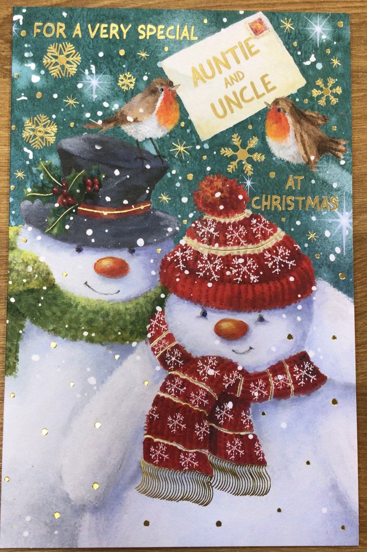 Auntie and Uncle Christmas Card - Words N' Wishes