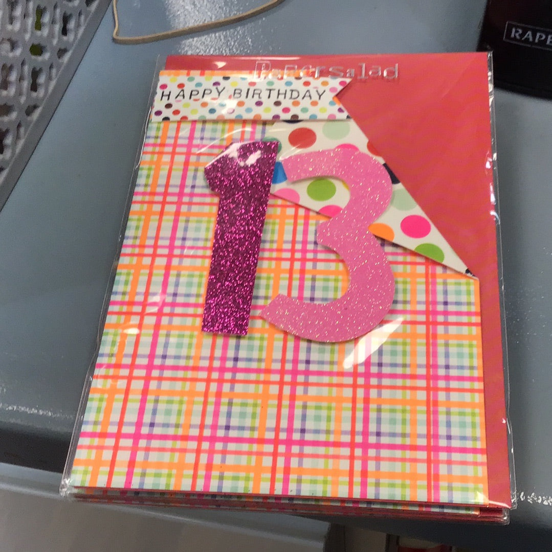 13th birthday card Papersalad
