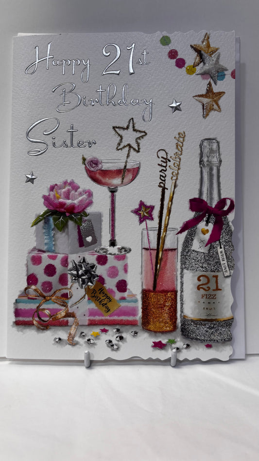 21st Sister Birthday Card - JJ