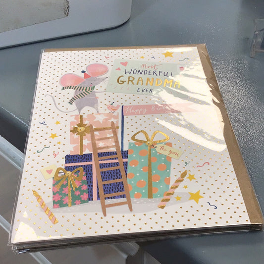 Grandma birthday card Waffle
