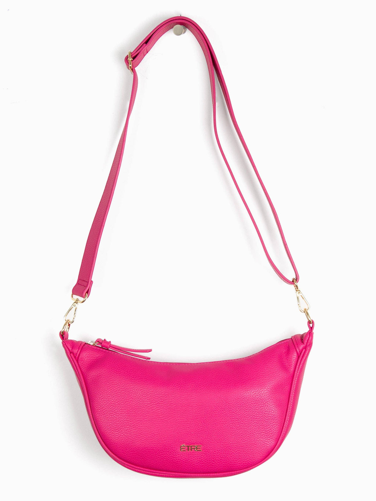 Half Moon Crossbody Bag -  Fushia Pink