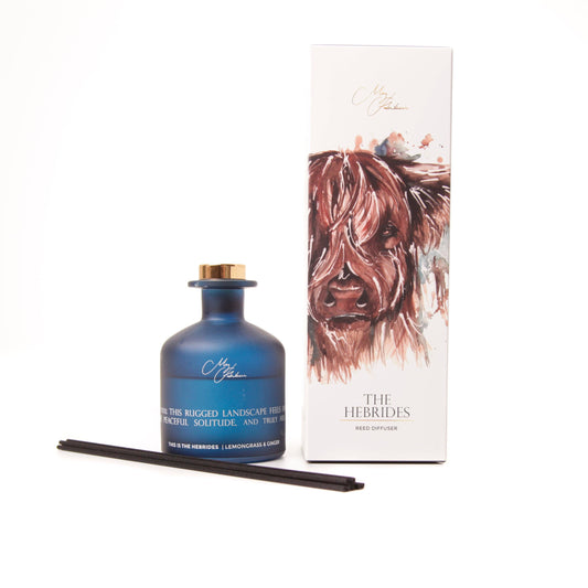 'The Hebrides' Highland Cow Design Reed Diffuser