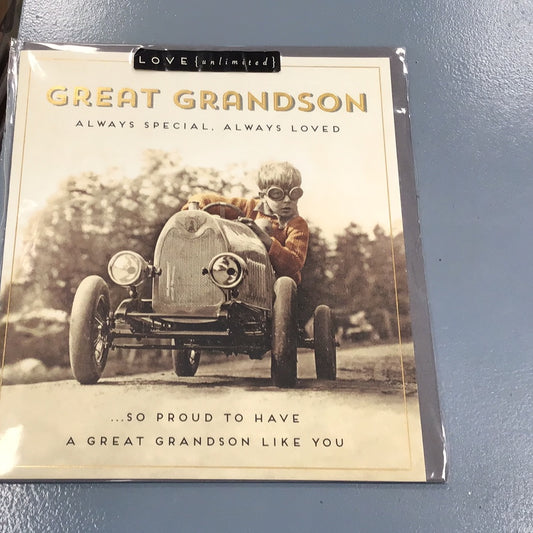 Great Grandson Birthday Card - Pigment