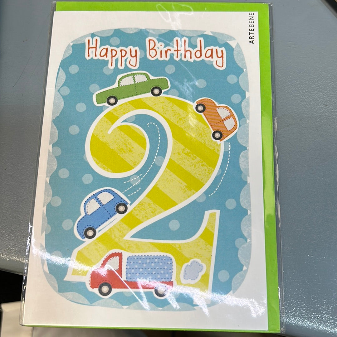 2nd Birthday Card - Artebene