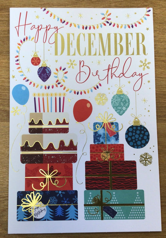 December Birthday Card - Words N' Wishes