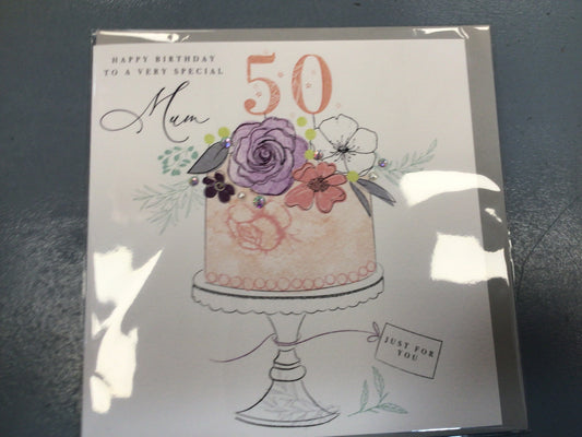 Mum 50th Birthday Card - Katie Phythian