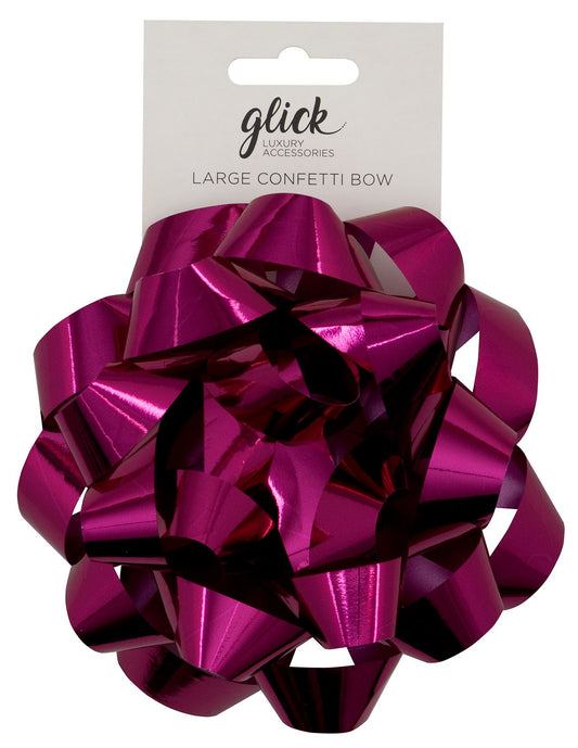 Confetti Bow Large Hot Pink