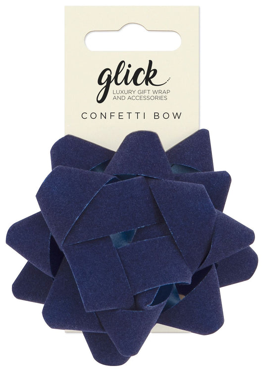 Gift Bow Velvet Navy