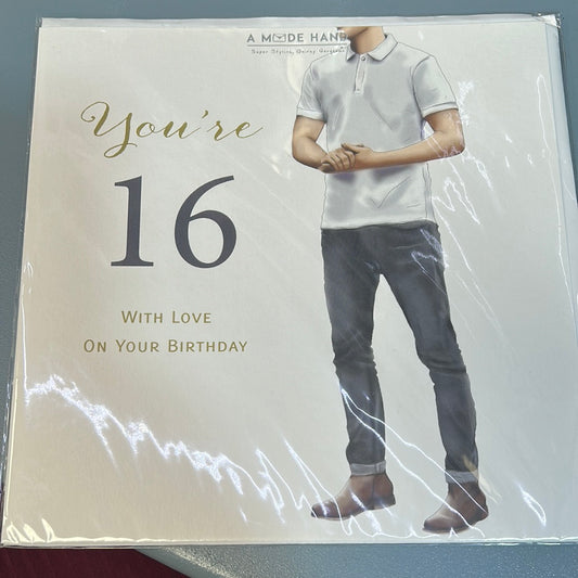 16 Birthday Card - A Made Hand