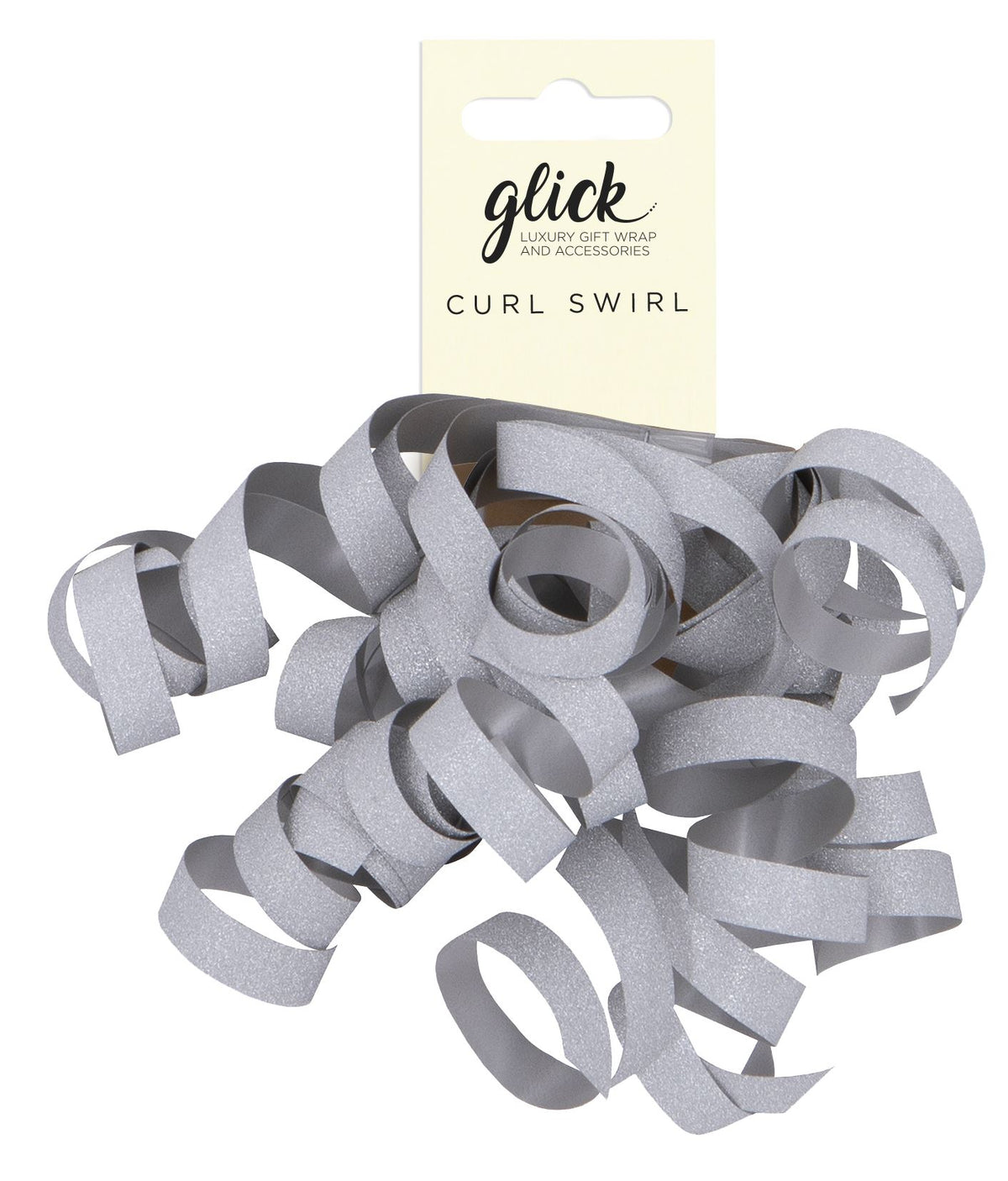 Curl Swirl Silver Glitter