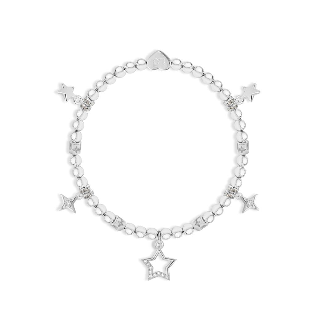 Christmas charm bracelet in a keepsake box with bow - Christmas wishes
