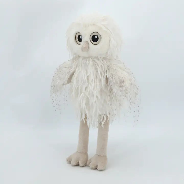 Beige Dingle Dangle Owl Plush Soft Toy 25cm - Jomanda