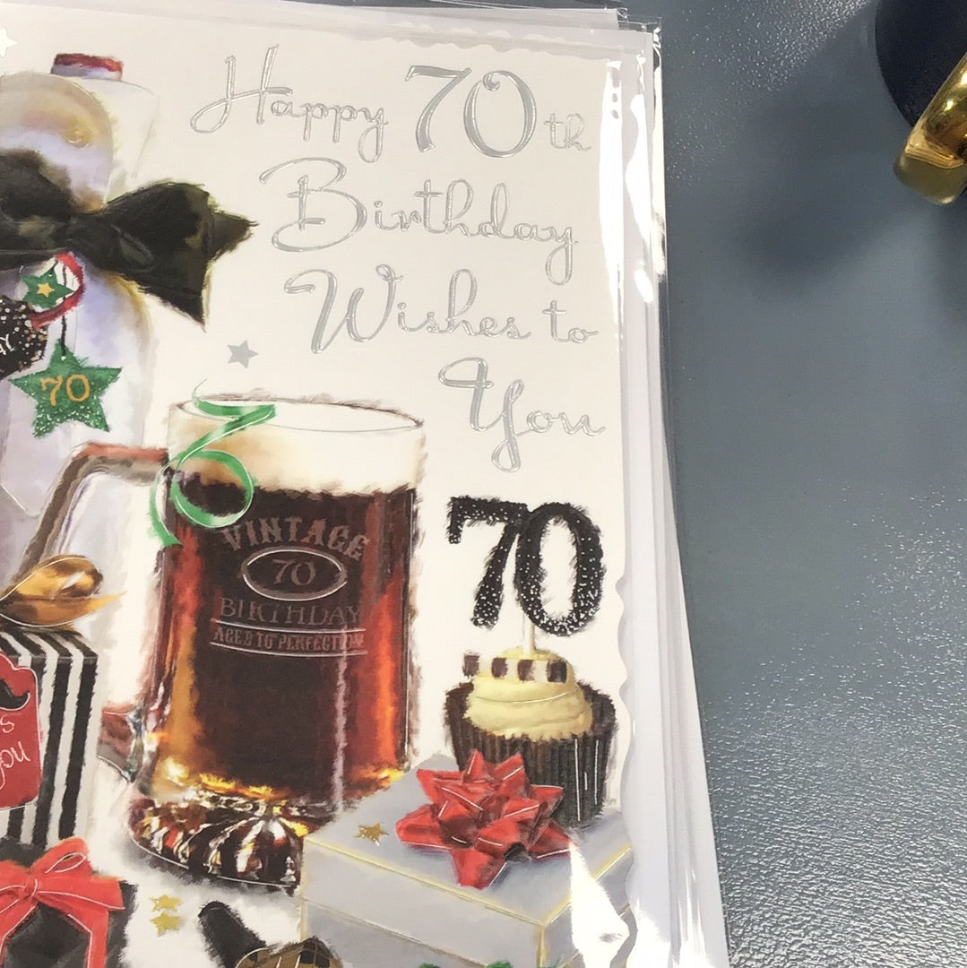 70th birthday card male