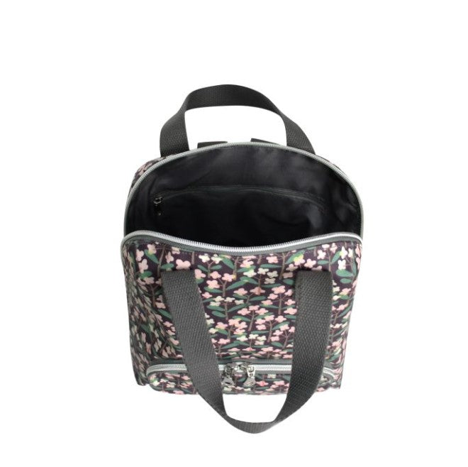 Earth Squared Oil Cloth Backpack - Purple Flower