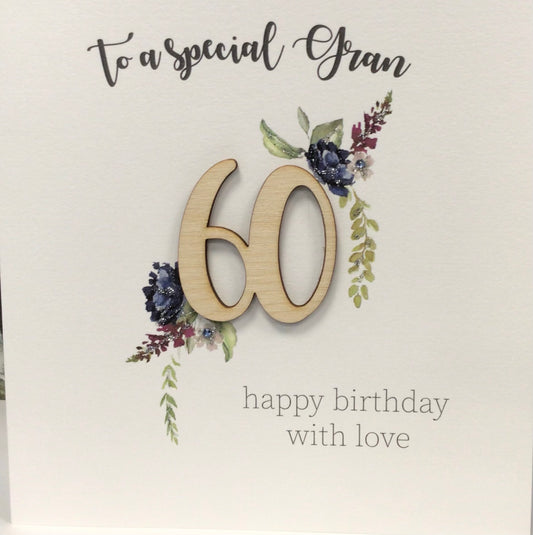 Gran 60th birthday card - Tracey Russell