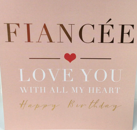 Fiancée birthday card H&G