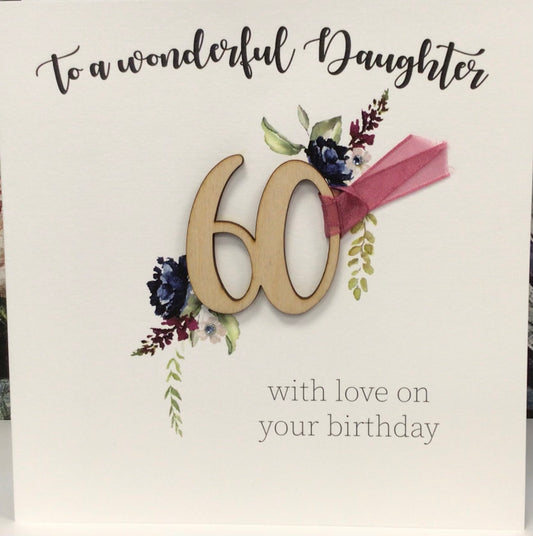 Daughter 60 Birthday Card - Tracey Russell