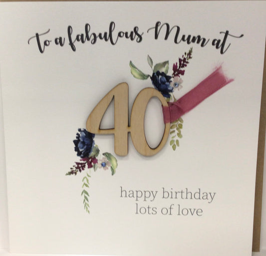 Mum 40 birthday