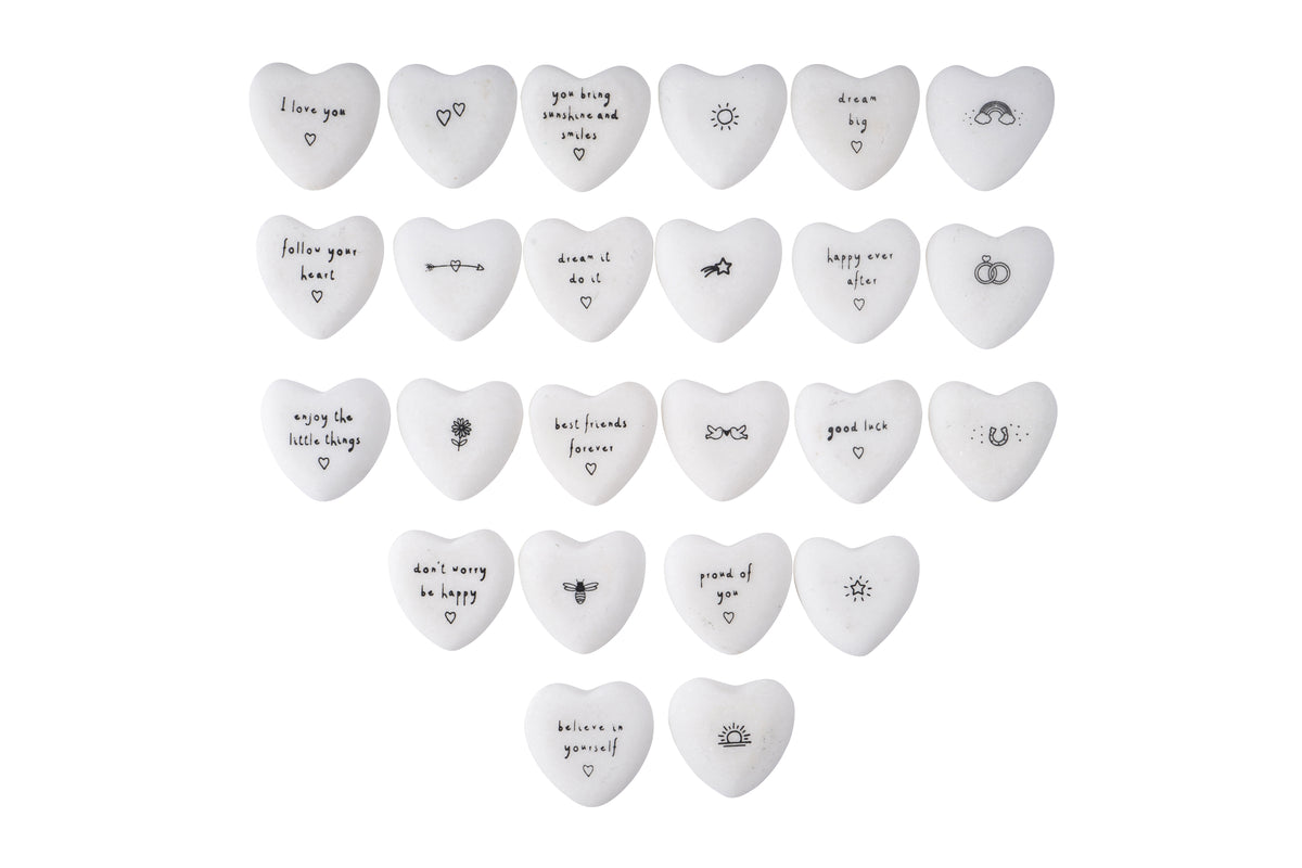 Assorted Ceramic Heart Stones