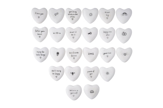 Assorted Ceramic Heart Stones