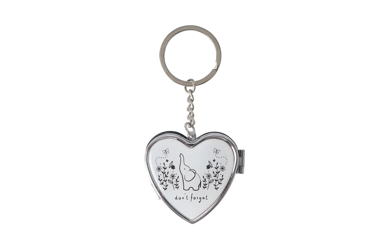 “Don’t Forget” Heart Pill Box Keyring