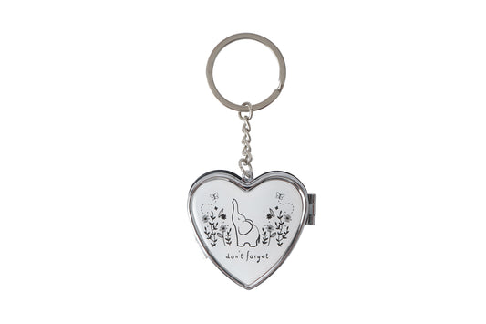 “Don’t Forget” Heart Pill Box Keyring