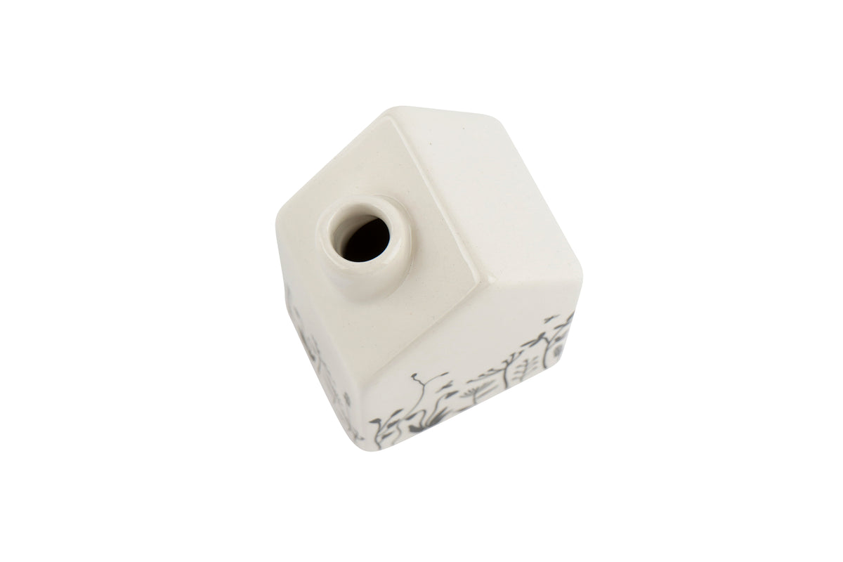 Ceramic House Bud Vase