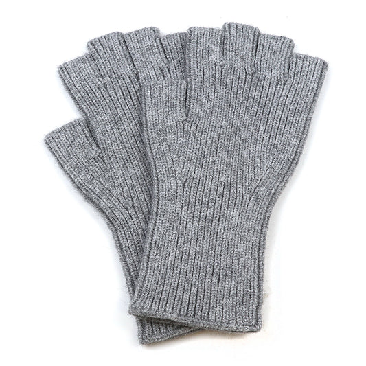 Grey Recycled Fingerless Gloves