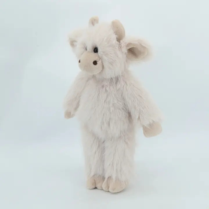 Beige Highland Cow Plush Soft Toy 26cm - Jomanda