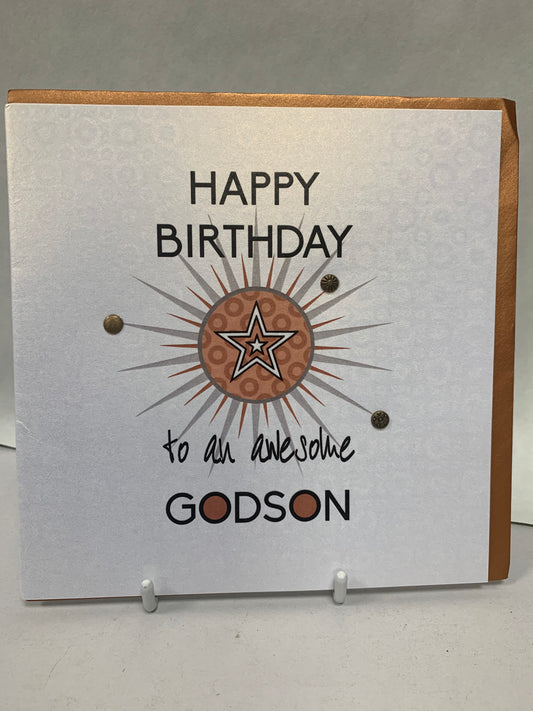 Godson Birthday Card - Handcrafted