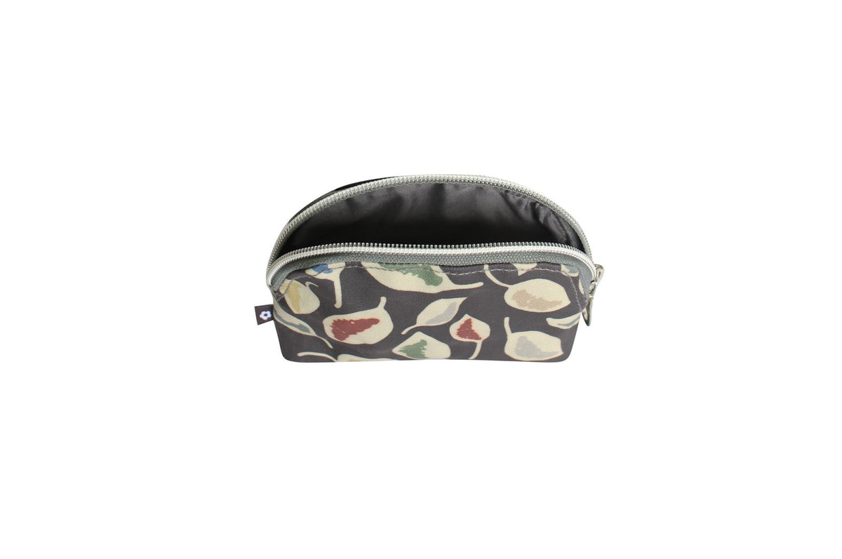 Earth Squared Oil Cloth Coin Purse - Grey Leaf