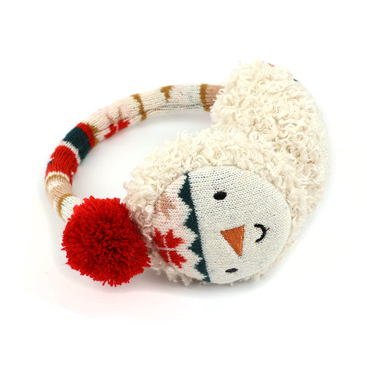 Merry and bright - frosty snowman cosy earmuffs