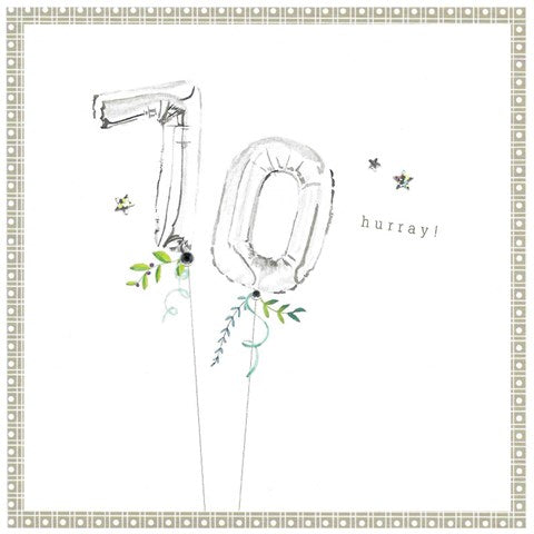 70 Age Birthday Card - Cinnamon Aitch