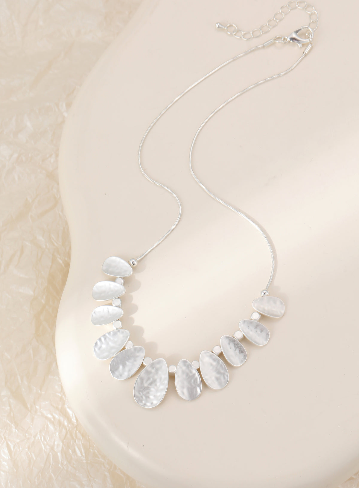 Silver Pebble Necklace - Gracee Jewellery