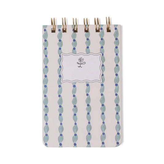 Twin Wire Notepad - Wavy Blue