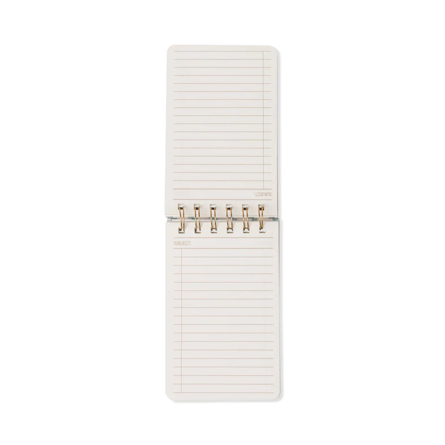 Twin Wire Notepad - Wavy Blue