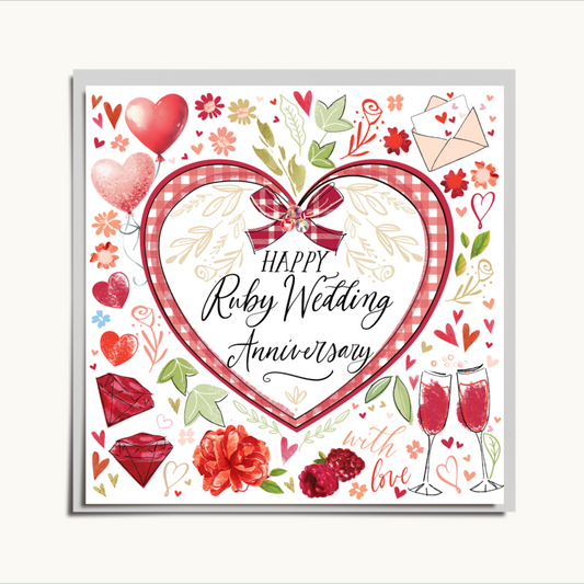 Happy Ruby Wedding Anniversary with love